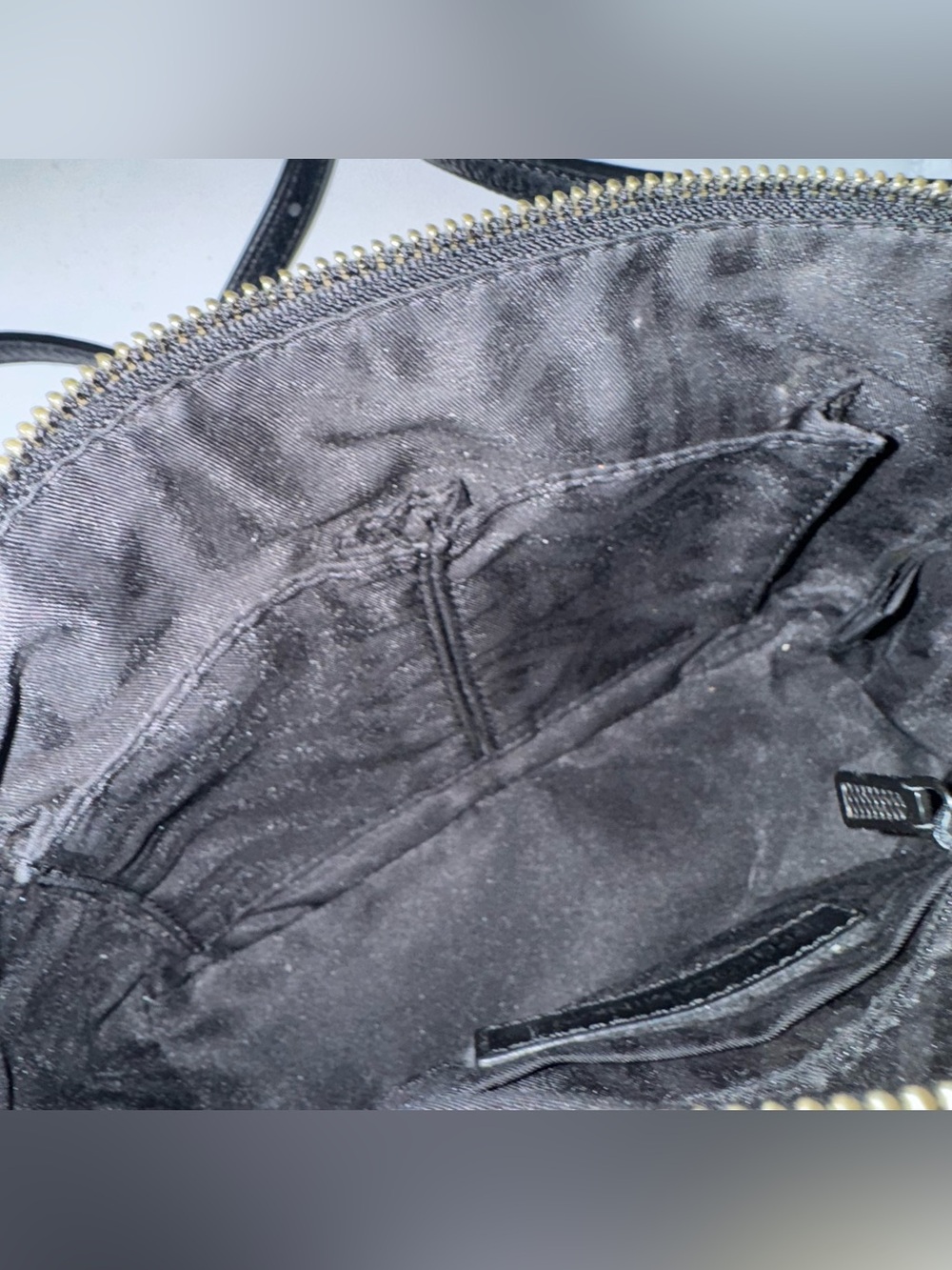 Rebecca Minkoff Black Micro Moto Leather Satchel Bag Crossbody Strap - Picture 13 of 16